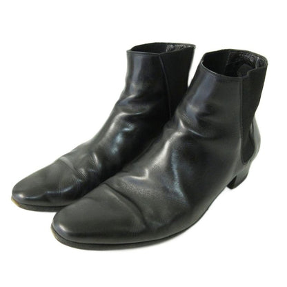 Saint Laurent Paris Side Gore Boots Leather Black 42 Approx 26.5-27.0cm