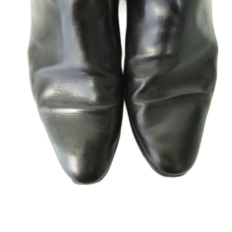 Saint Laurent Paris Side Gore Boots Leather Black 42 Approx 26.5-27.0cm