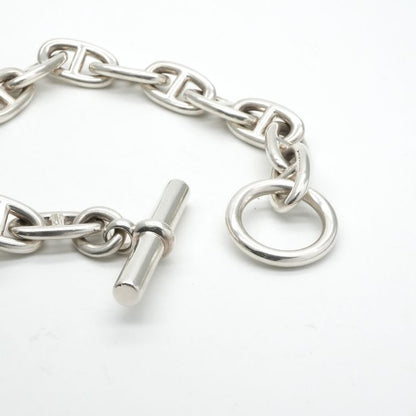 Hermes Chaine D'ancre Bracelet Bangle Cuff 925 Silver