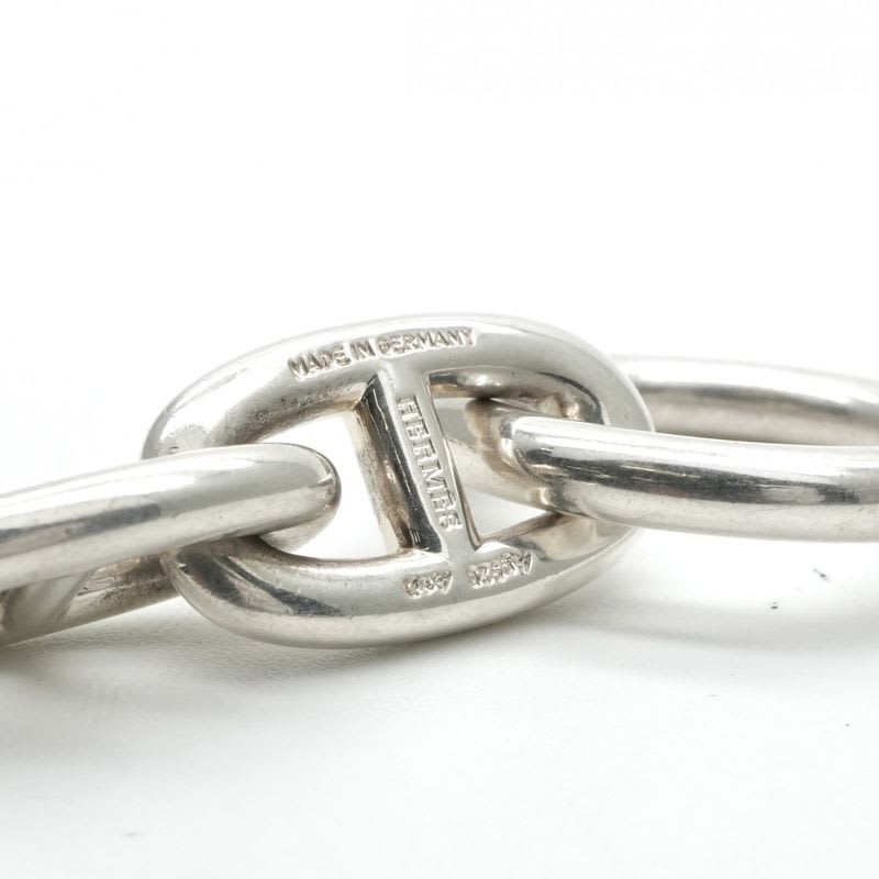 Hermes Chaine D'ancre Bracelet Bangle Cuff 925 Silver