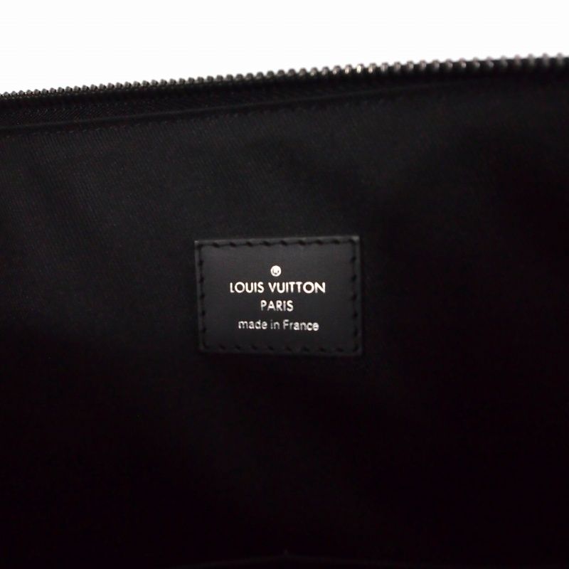 Louis Vuitton Monogram Eclipse Tote Explorer Bag Leather Black M40567