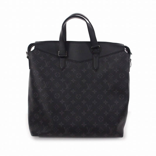 Louis Vuitton Monogram Eclipse Tote Explorer Bag Leather Black M40567