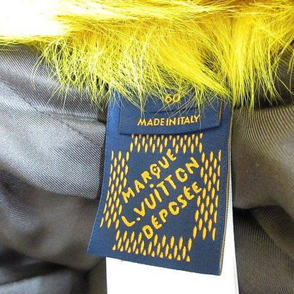 Louis Vuitton Coat Fur Long All Over Pattern Monogram Sheep Leather 24 SS