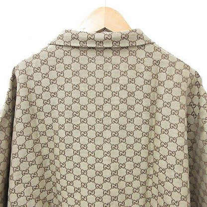 Gucci Linen Blend Canvas Shirts Short Sleeve GG