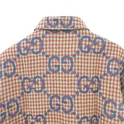 Gucci Maxi GG Gingham Wool Shirt Zaobm Large