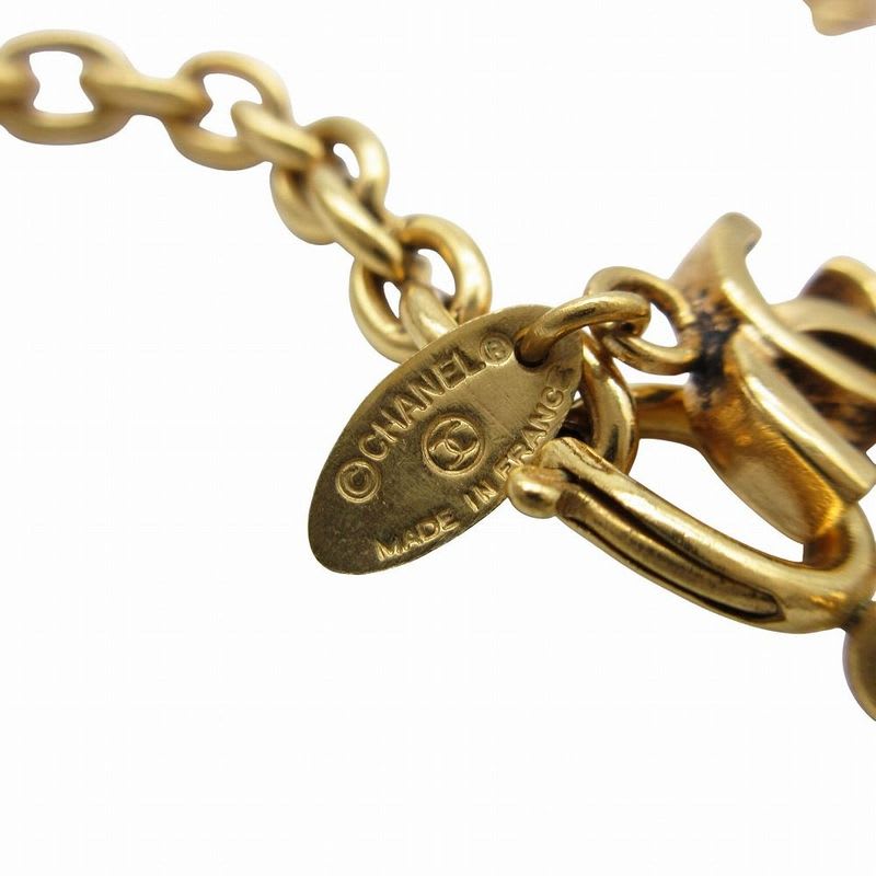 Chanel Vintage Coco Mark Choker Necklace Flower Motif Multiple Rings