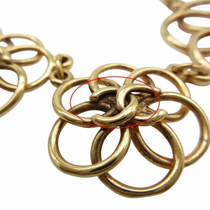 Chanel Vintage Coco Mark Choker Necklace Flower Motif Multiple Rings