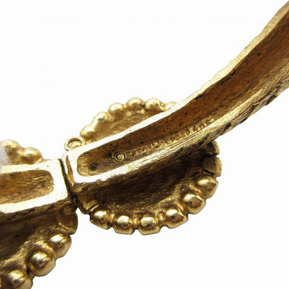 Chanel Chanel Vintage Double Lion Head Quilted Bangle Bracelet Gold Men Women TNT