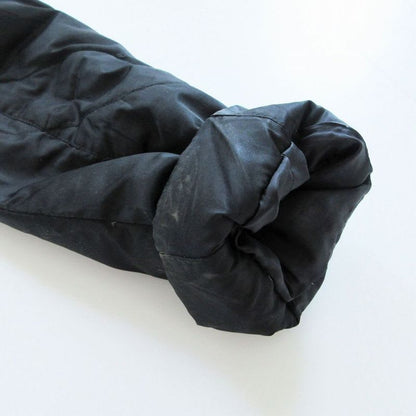 Versace Quilted Long Down Coat Outer Zip Up Black Ladies