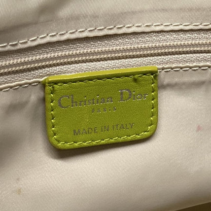 Dior Christian Dior Handbag Trotter Light Green Ribbon Leather