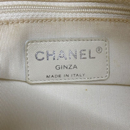 Chanel Tote Bag Ephemeral Line White X Silver Leather