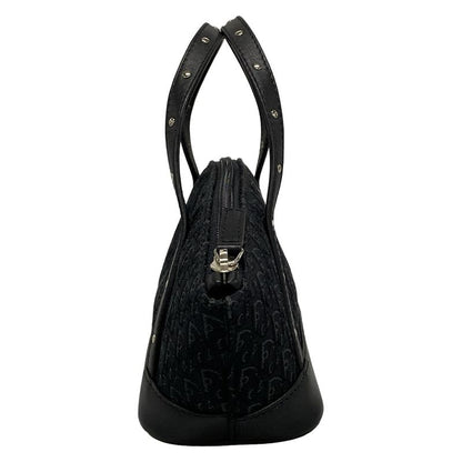 Dior Christian Dior Handbag Trotter Black X Dark Gray Studded Mini Bag Leather