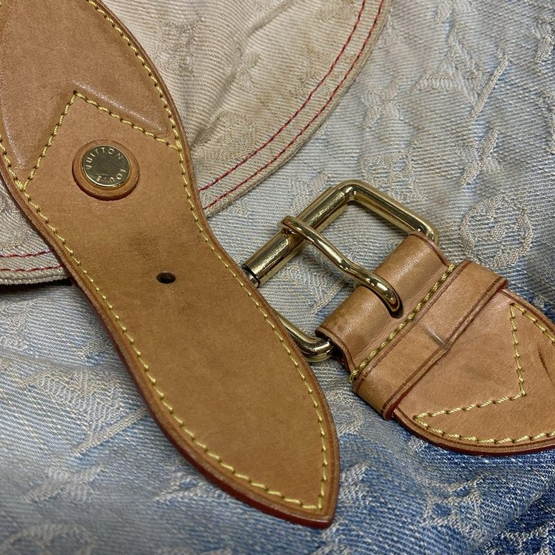 Louis Vuitton Handbag Monogram Denim Sunray M40416 Blue