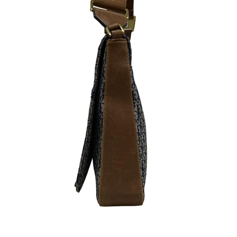 Dior Christian Dior Shoulder Bag Street Chic Trotter Navy X Ivory X Brown