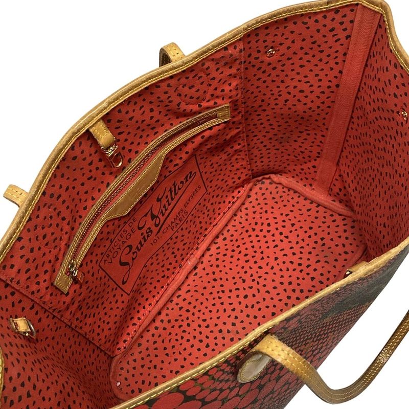Louis Vuitton Tote Bag Louis Vuitton X Yayoi Kusama Neverfull MM M40686 Rouge