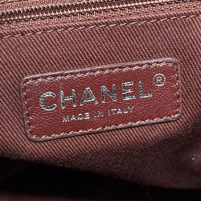 Chanel Tote Bag Deauville Line PM Red Chain Shoulder Silver Hardware