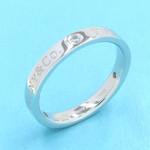 Tiffany & Co Flat Band Ring 3P Diamond 3mm (0.12in)#12.5