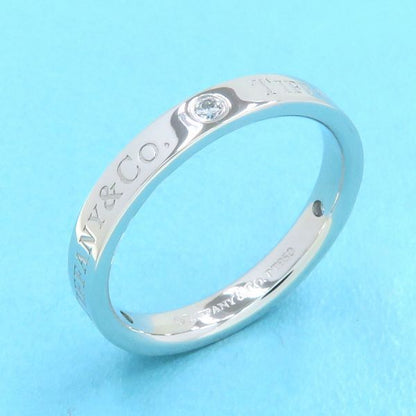 Tiffany & Co Flat Band Ring 3P Diamond 3mm (0.12in)#12.5