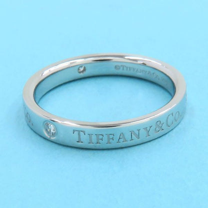 Tiffany & Co Flat Band Ring 3P Diamond 3mm (0.12in)#12.5