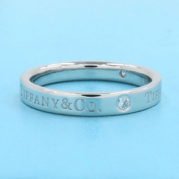Tiffany & Co Flat Band Ring 3P Diamond 3mm (0.12in)#12.5