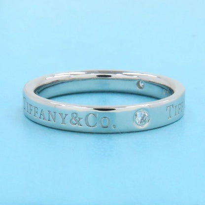 Tiffany & Co Flat Band Ring 3P Diamond 3mm (0.12in)#12.5