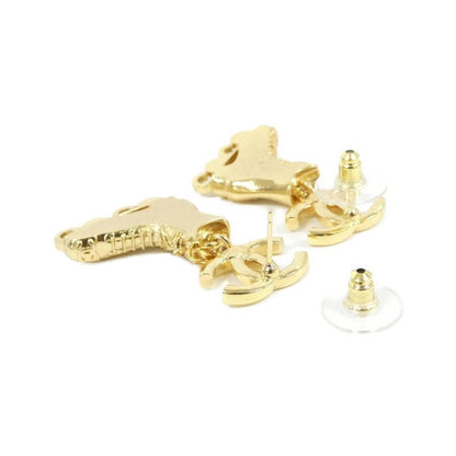 Chanel Runway Gold-Tone Roller Skate Charm Earrings