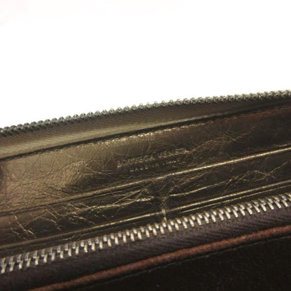 Bottega Veneta Bottega Veneta Zip Around Long Wallet Intrecciato Metallic Brown