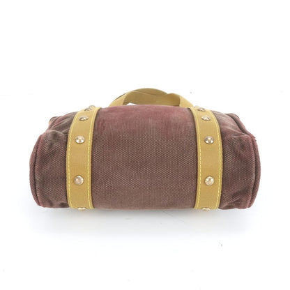 Louis Vuitton Antigua Cabas MM Blanc M40086 Leather Canvas Tote Bag Shoulder