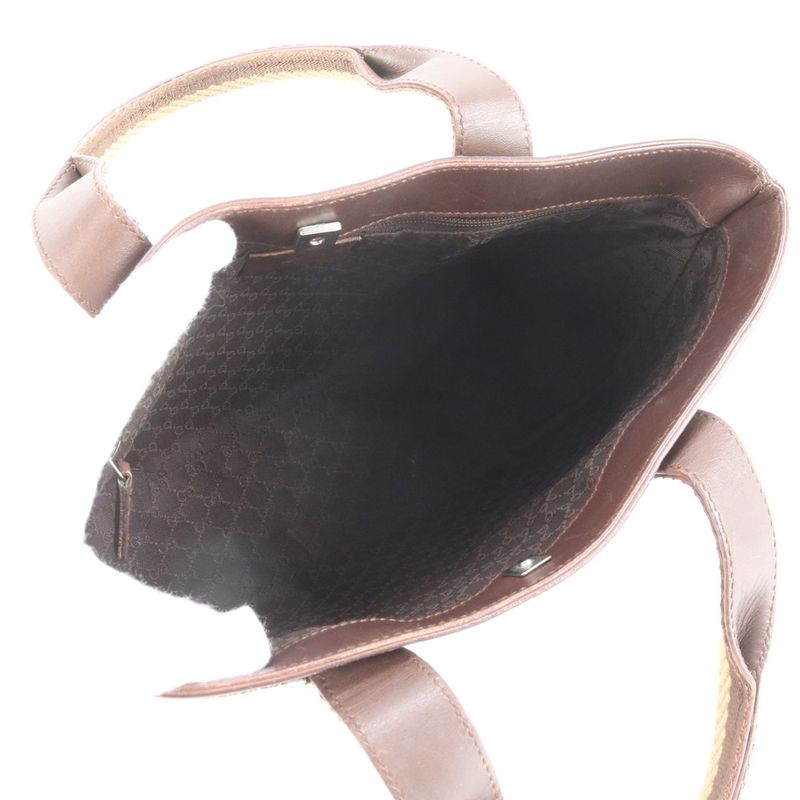 Gucci Sherry Line With Control Card 000 0860 Leather Handbag Tote Genuine