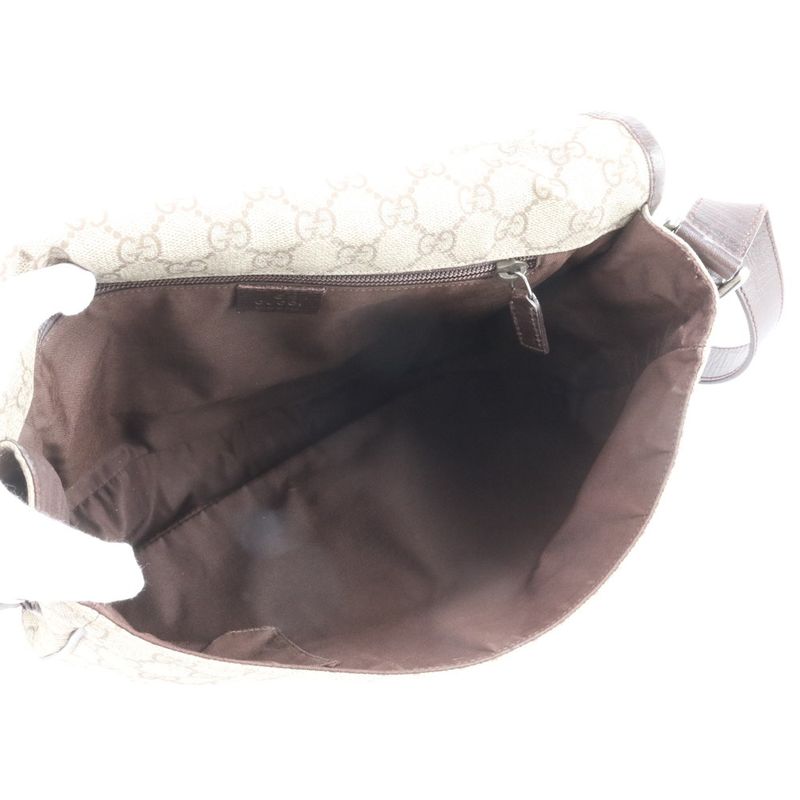 Gucci GG Supreme Sherry Line 145844 Leather Shoulder Bag Crossbody Messenger