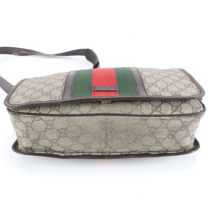 Gucci GG Supreme Sherry Line 145844 Leather Shoulder Bag Crossbody Messenger