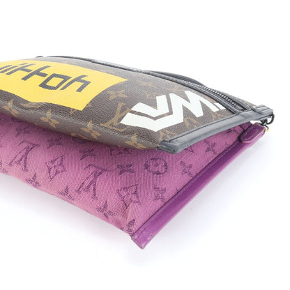 Louis Vuitton Monogram Flat Messenger M44641 Leather 2WAY Shoulder Bag Crossbody