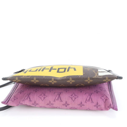 Louis Vuitton Monogram Flat Messenger M44641 Leather 2WAY Shoulder Bag Crossbody