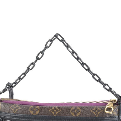 Louis Vuitton Monogram Flat Messenger M44641 Leather 2WAY Shoulder Bag Crossbody