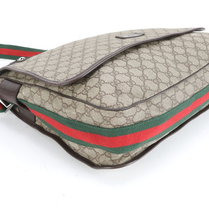Gucci GG Supreme Sherry Line 189748 Leather Shoulder Bag Crossbody Messenger