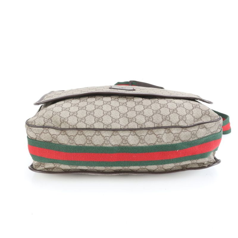 Gucci GG Supreme Sherry Line 189748 Leather Shoulder Bag Crossbody Messenger