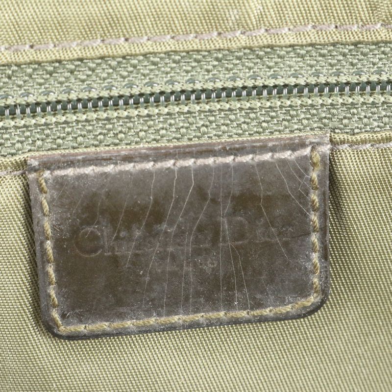 Christian Dior Authenticity Card Trotter Leather Handbag Women's Rum Df21-1