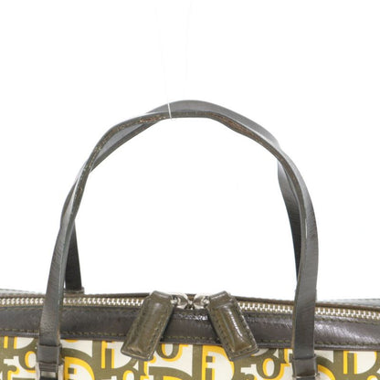 Christian Dior Authenticity Card Trotter Leather Handbag Women's Rum Df21-1