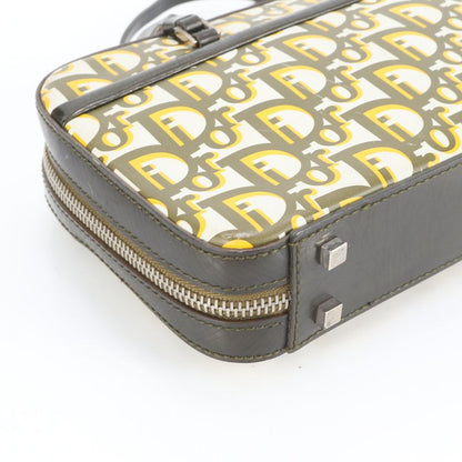 Christian Dior Authenticity Card Trotter Leather Handbag Women's Rum Df21-1