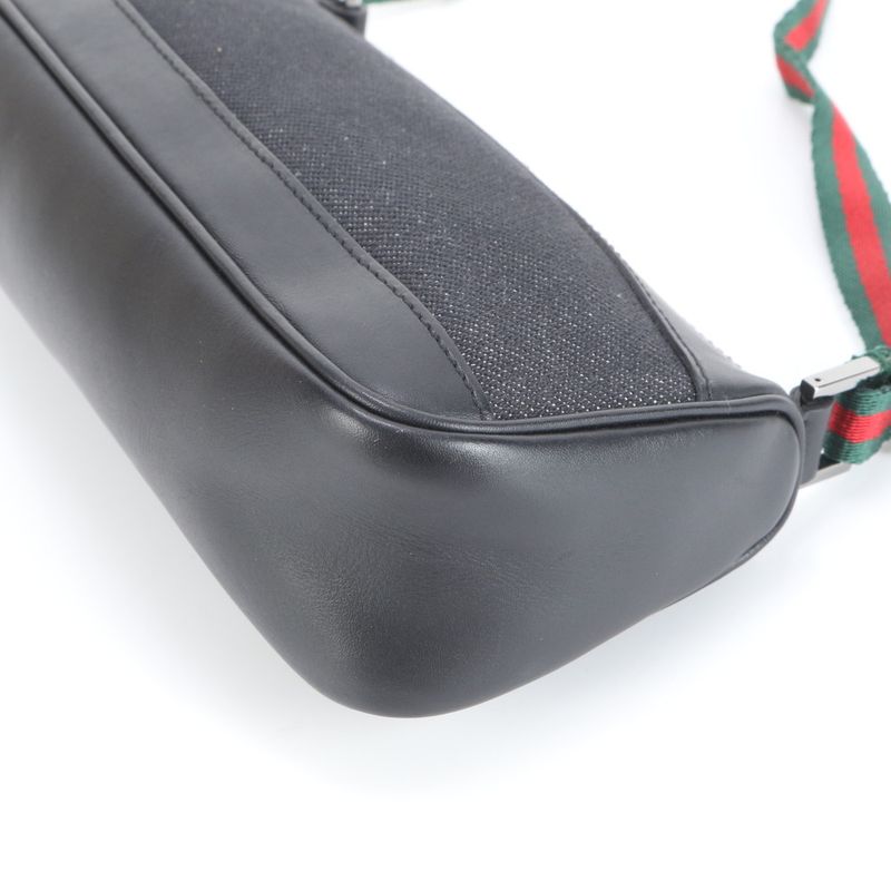 Gucci Sherry Line 92820 Leather Canvas One Shoulder Bag Shoulder Genuine