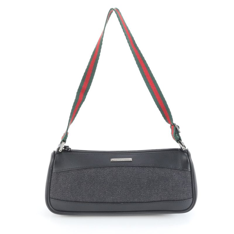 Gucci Sherry Line 92820 Leather Canvas One Shoulder Bag Shoulder Genuine