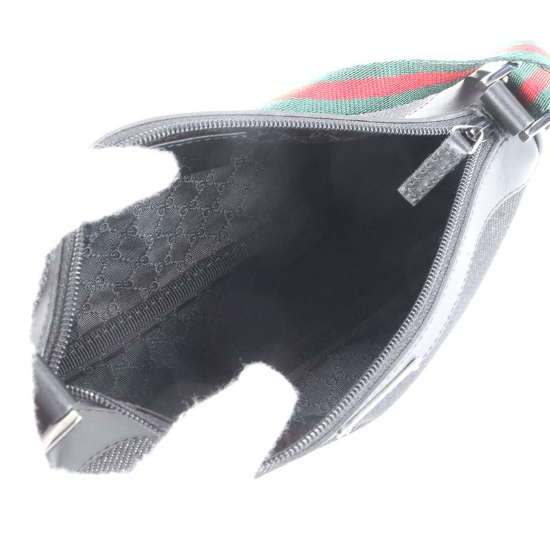 Gucci Sherry Line 92820 Leather Canvas One Shoulder Bag Shoulder Genuine