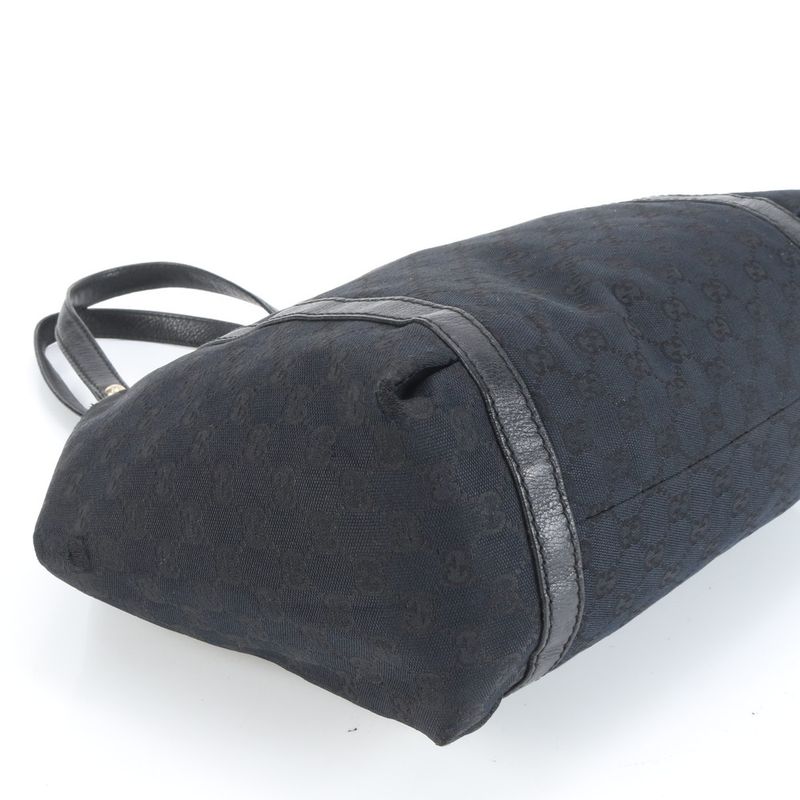 Gucci GG Canvas Sherry Line 211936 Leather Tote Bag Shoulder Genuine Leather