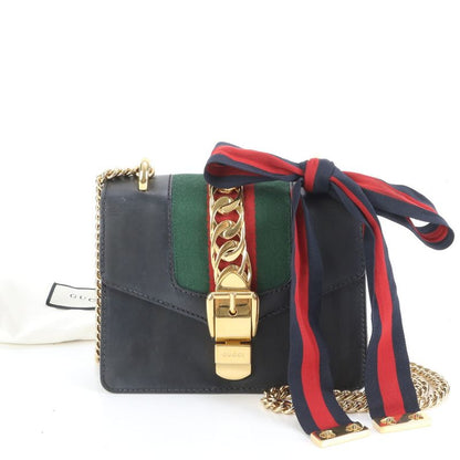 Gucci Sylvie Small 431666 Leather 2WAY Chain Shoulder Bag Crossbody Sherry Line