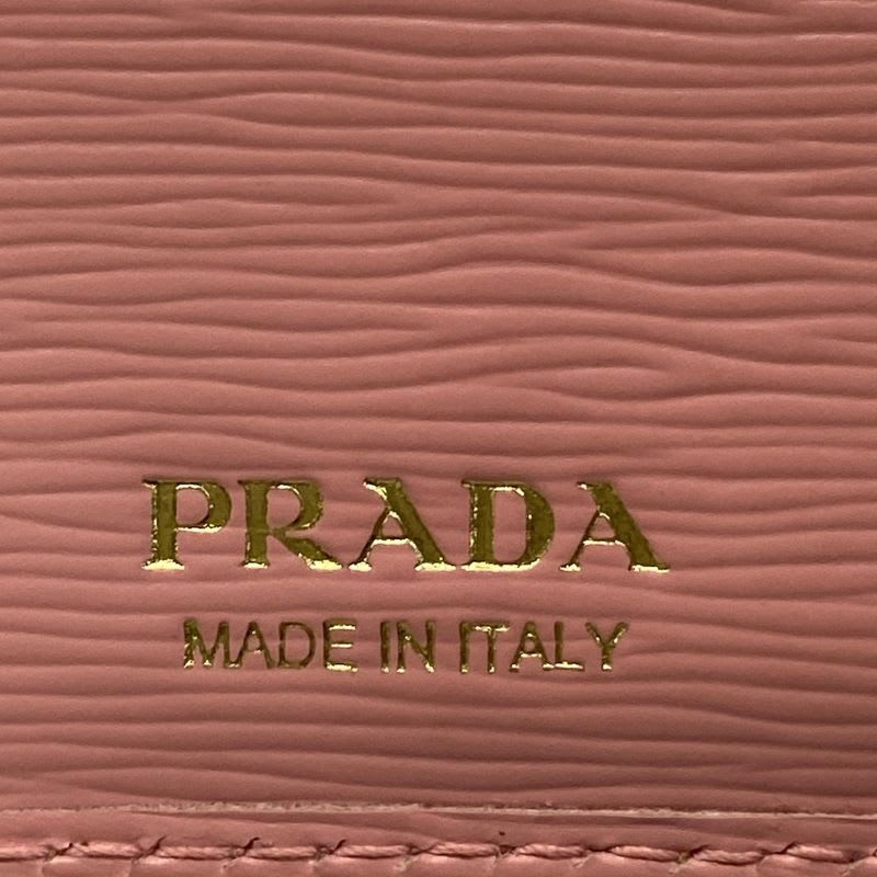 Prada Trifold Wallet 1 Mh176 Pink Leather