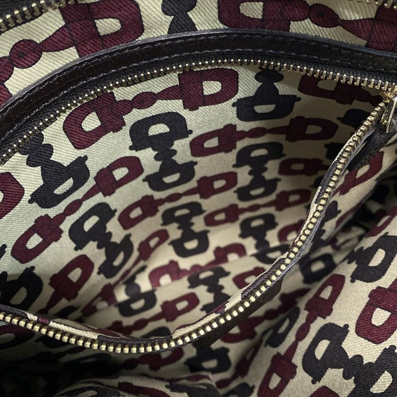 Gucci Shoulder Bag GG Pattern Sherry (web) 144388 Dark Brown X Beige X Multi