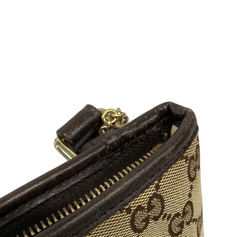 Gucci Shoulder Bag GG Pattern Sherry (web) 144388 Dark Brown X Beige X Multi