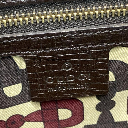 Gucci Shoulder Bag GG Pattern Sherry (web) 144388 Dark Brown X Beige X Multi