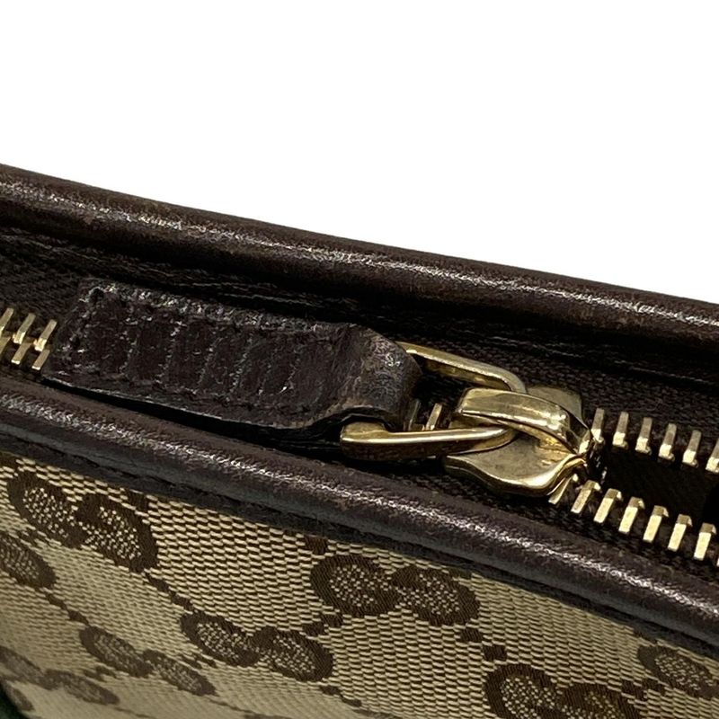 Gucci Shoulder Bag GG Pattern Sherry (web) 144388 Dark Brown X Beige X Multi