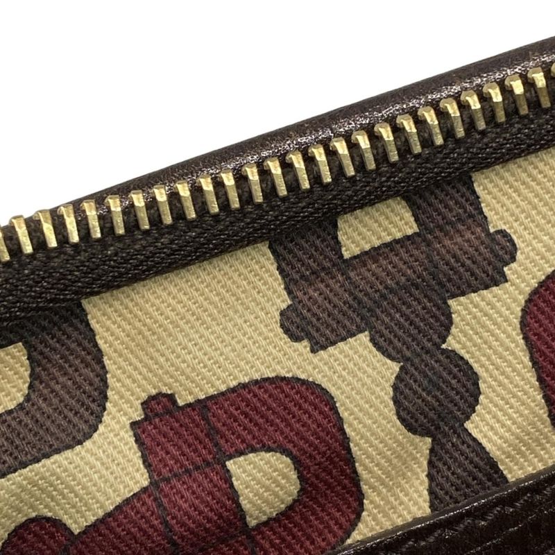 Gucci Shoulder Bag GG Pattern Sherry (web) 144388 Dark Brown X Beige X Multi